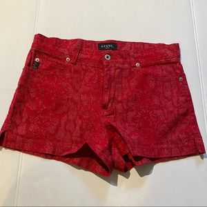 Women’s red shorts by guess small